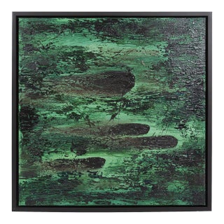 Comet Green Flare Hand Painted Original Art For Sale