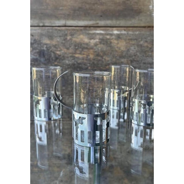 Silver Glass Cups by George Sowden for Bodum, 1980s, Set of 4 For Sale - Image 8 of 14