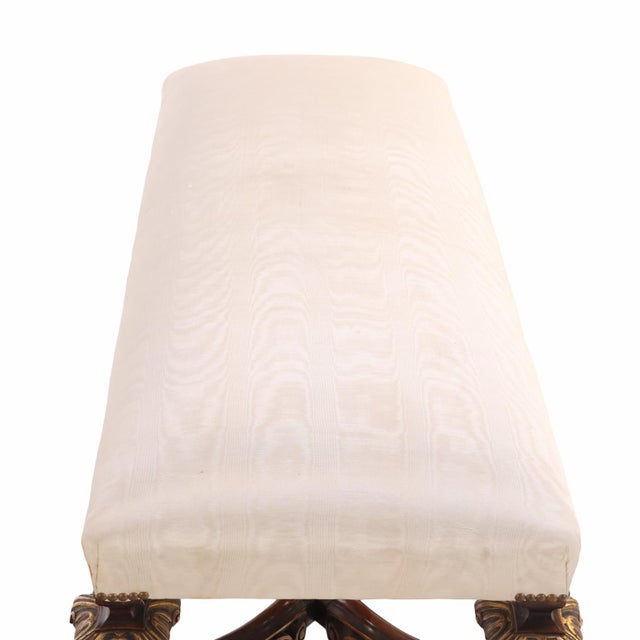 English English Tudor Style Carved and Gilt Walnut Bench by Gill & Reigate, C 1900. For Sale - Image 3 of 6