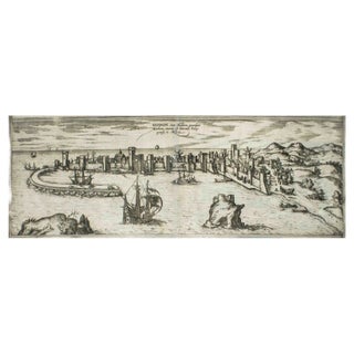 Modon, Map from ''Civitates Orbis Terrarum'' - by F. Hogenberg - 1575 1575 For Sale