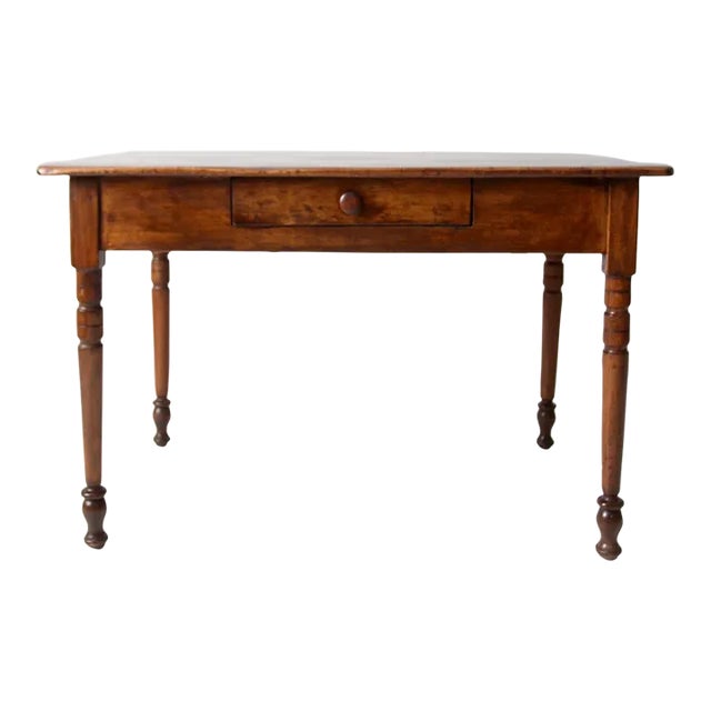 Antique Pine Table With Drawer For Sale