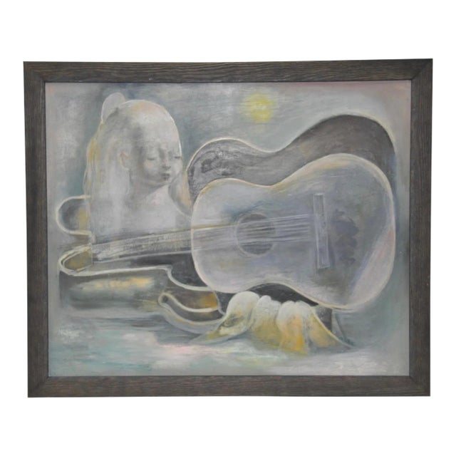 Nura Ulreich (American, 1899-1950) Musical Dreamscape Original Oil Painting C.1930s For Sale
