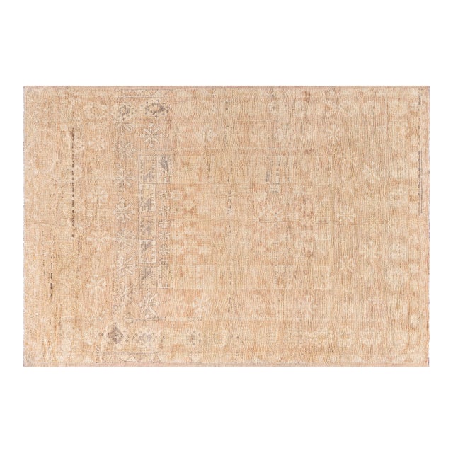 Exquisite 1940s Turkish Oushak Rug For Sale