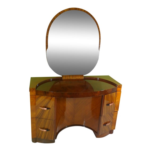 Polished Art Deco Vanity For Sale