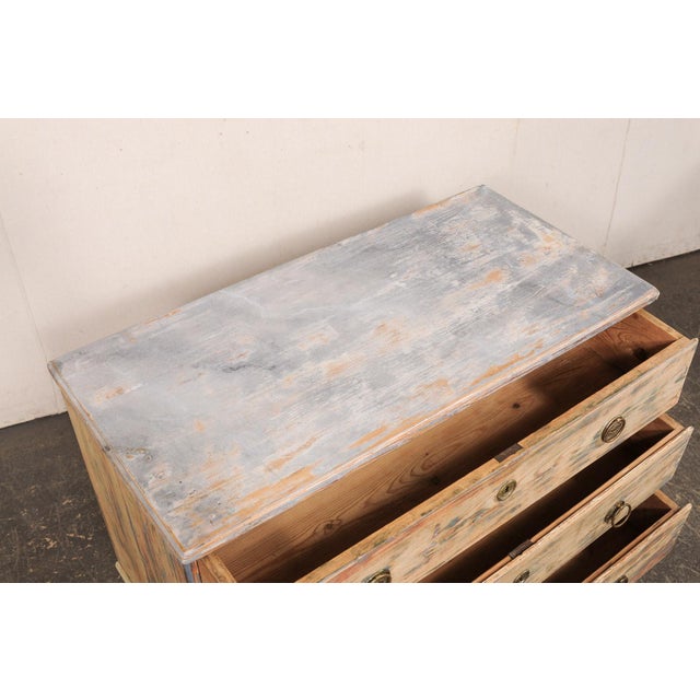 Wood Swedish 19th Century Three-Drawer Chest For Sale - Image 7 of 12