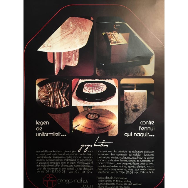 1979 Brazilian Marble Dining Table Attributed to Georges Mathias For Sale - Image 9 of 10