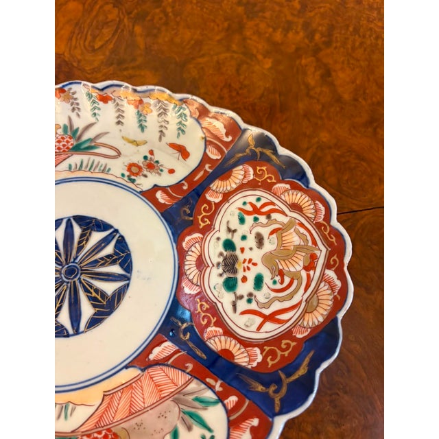 1900 - 1909 Antique Japanese Meiji Imari Oval Porcelain Dishes, 1900, Set of 2 For Sale - Image 5 of 16