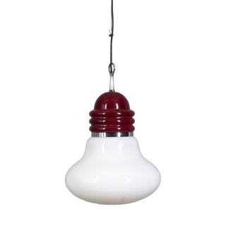 Vintage Glass and Metal Arianna Pendant Lamp by Piero Brombin for Artemide, 1970s For Sale