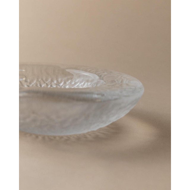 Vintage Clear and Ice Murano Glass Ashtray, Italy, 1970s For Sale - Image 10 of 13