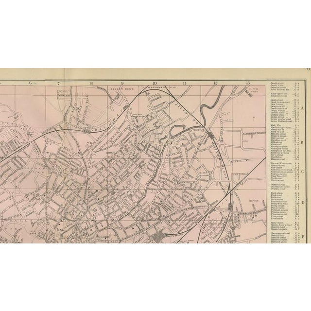 Decorative Map of Bristol, 1885 For Sale - Image 6 of 9