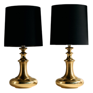Table Lamps in Brass, Set of 2
