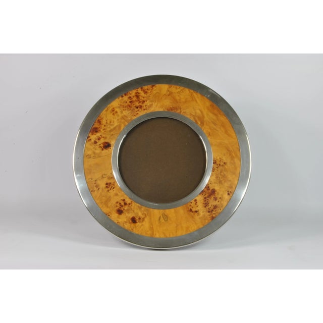 Wood Vintage Italian Picture Frame by Tommaso Barbi, 1970s For Sale - Image 7 of 8