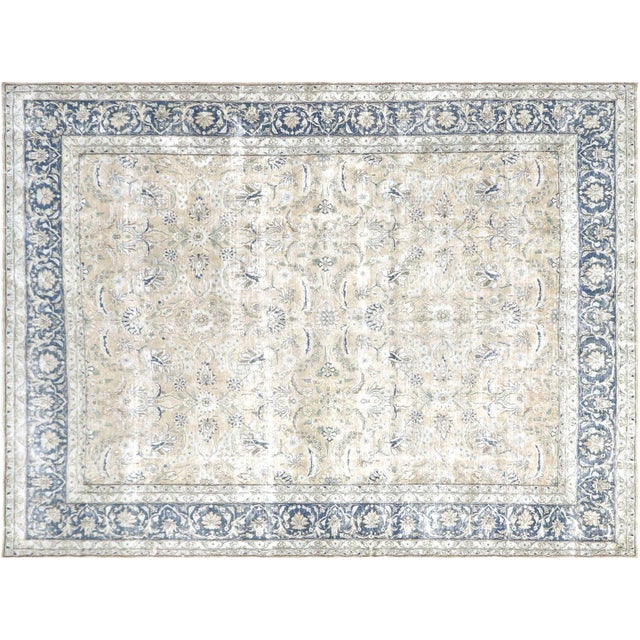 Textile 1950s Persian Kerman Rug For Sale - Image 7 of 7