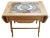 Mid-Century Sewing Table with Tiles in the Style of H. Wegner For Sale