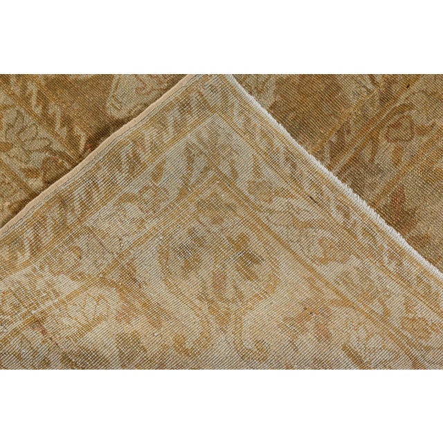 Indian Antique Indian Amritsar Botanic Handmade Wool Carpet For Sale - Image 3 of 10