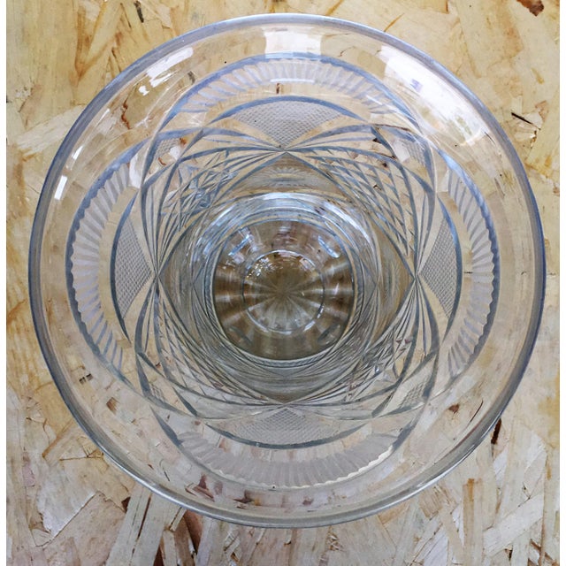 20th Century Art Deco Etched Carved Glass Vase With Ornamental Motifs For Sale - Image 4 of 7