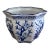 Blue & White Chinoiserie Porcelain Planter With Scalloped Form For Sale