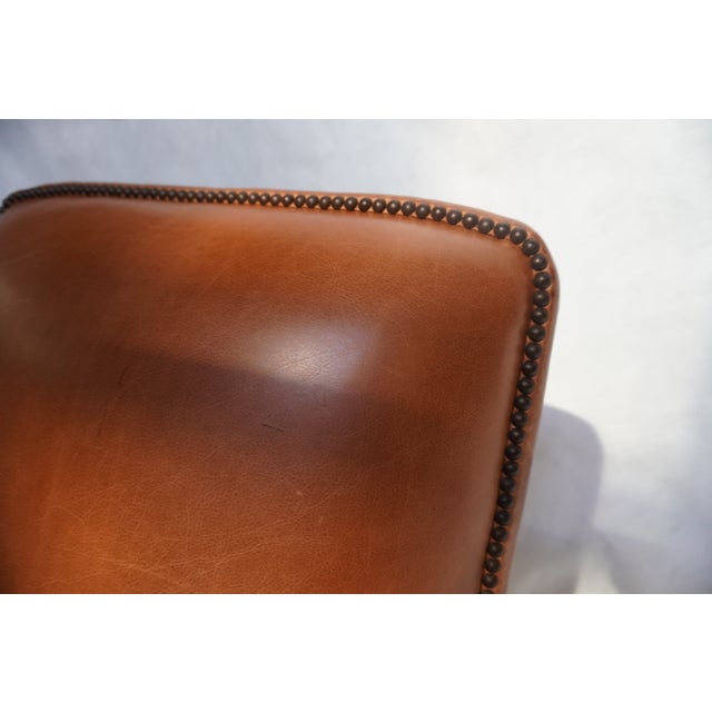 1990s Leather Poete Armchair by McNamara & Hirschman For Sale - Image 14 of 16