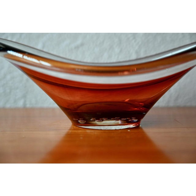 1950s Vintage Scandinavian Glass Bowl from Paul Kedelv Sölvehyttan, 1950s For Sale - Image 5 of 10