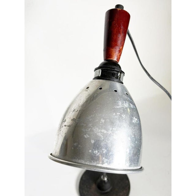20th Century Industrial Table Lamp with Aluminium Shade, France For Sale - Image 4 of 17