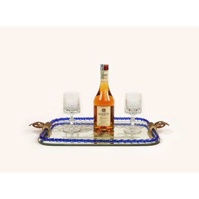 1950s Italian Mirror-Engraved Murano Glass Serving Tray by Ercole Barovier, 1950s For Sale - Image 5 of 14