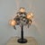 Hollywood Regency Five-Light Lotus Flower Table Lamp in Smoked Glass, 1980s For Sale - Image 6 of 18