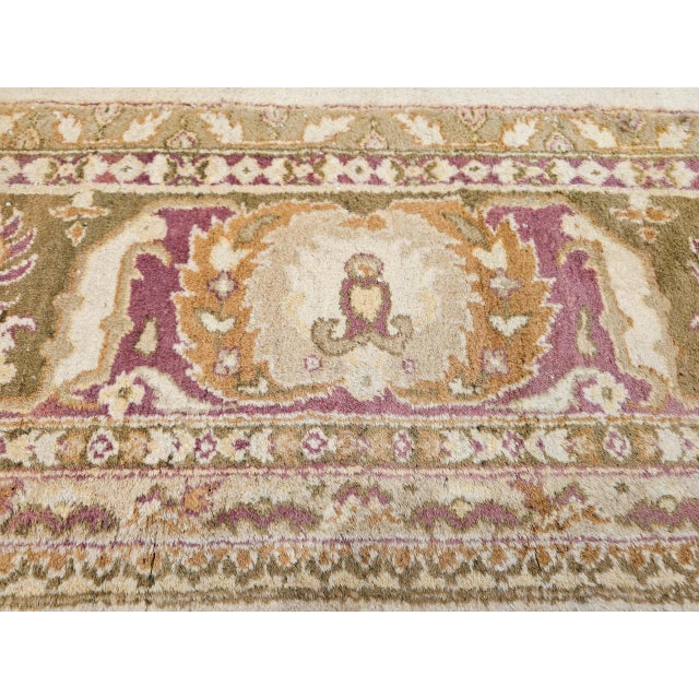 19th Century Handwoven Amritsar Rug, Wool Medallion Design, 10' x 13' For Sale - Image 17 of 18