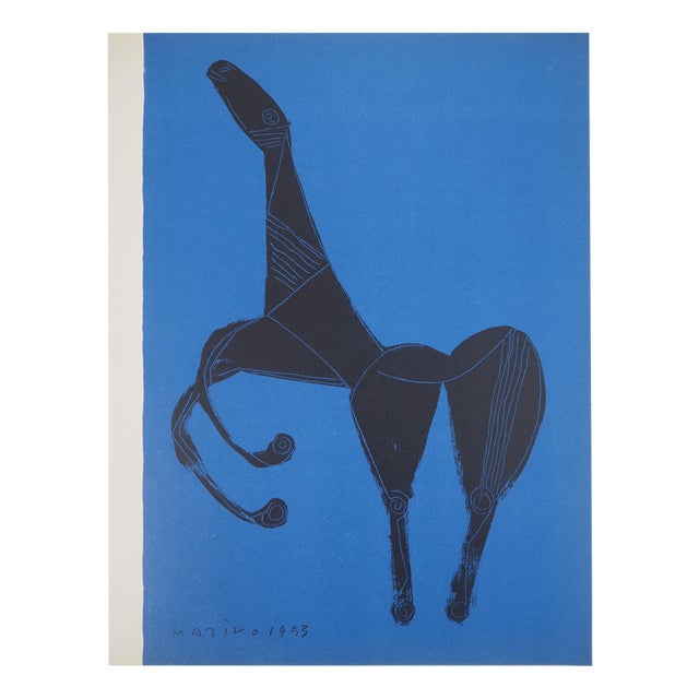Marino Marini, Le cheval noir, Lithograph For Sale