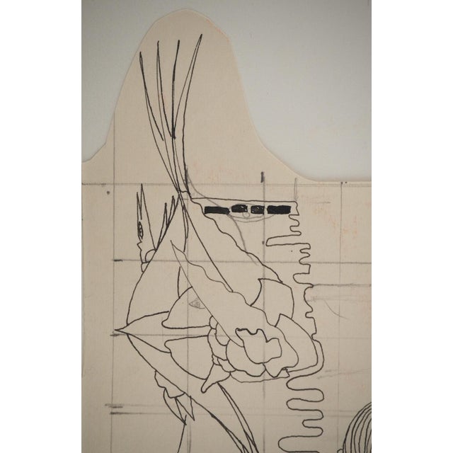 Jean-Claude Silbermann, Sneaky Signs: The Sea Animal, Original Ink Drawing For Sale - Image 4 of 6