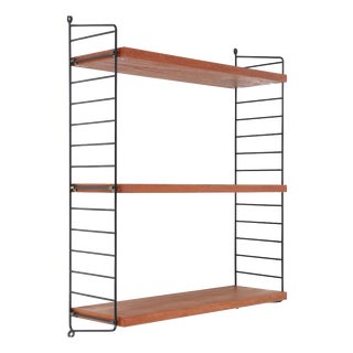 Teak String Shelf by Kajsa & Nisse Strinning, 1950s For Sale