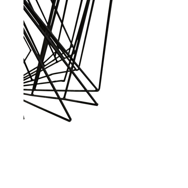 Black Abstract Brutalist Wire Mountain Sculpture in Black For Sale - Image 8 of 11