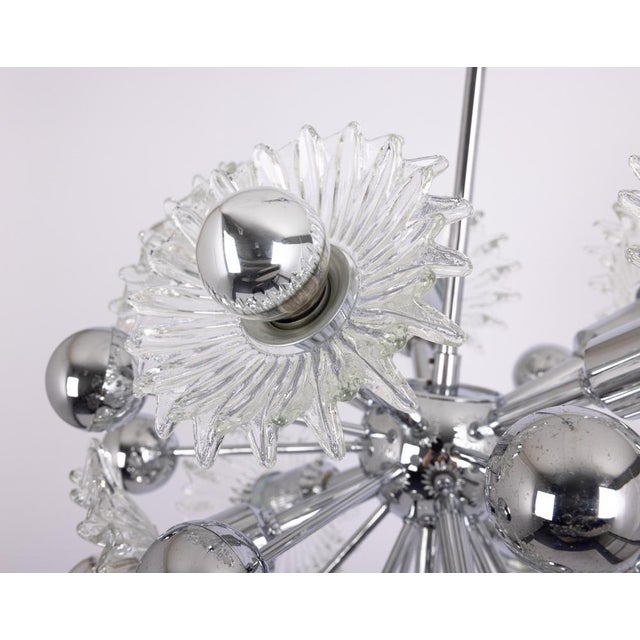 Glass Mid-Century Sputnik Chandelier from Doria Leuchten, Germany, 1970s For Sale - Image 7 of 13