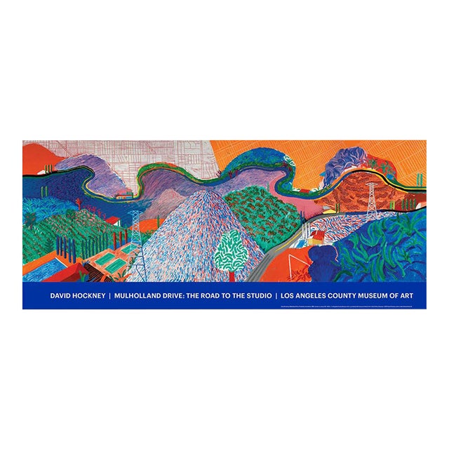 David Hockney Mulholland Drive Official Exhibition Poster For Sale