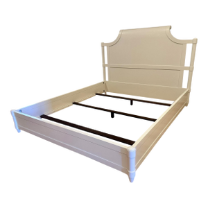 Modern Baker Furniture Co White Lacquer California King Size Bed Bedframe