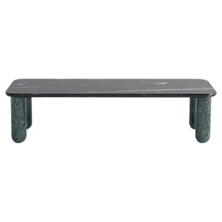 Small Black and Green Marble Sunday Coffee Table by Jean-Baptiste Souletie For Sale