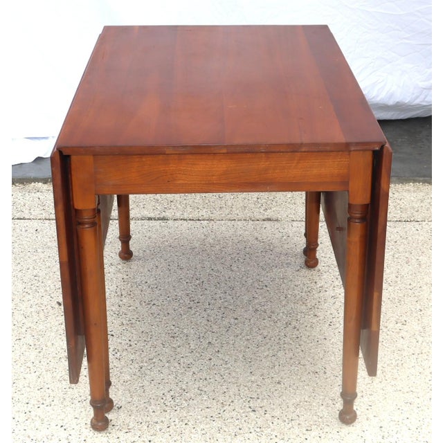 1970s Authentic Stickley Sold Wood Drop Leaf Dining Table For Sale - Image 9 of 13