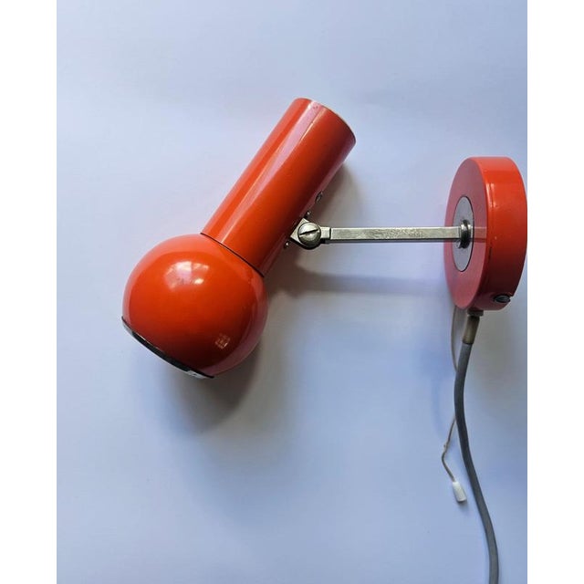 Mid-Century Modern Space Age Italian Wall Lamp, 1970s For Sale - Image 9 of 13