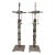 Modern Silver Finished Table Lamps Pair For Sale