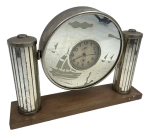 Art Deco Veglia Mirror Clock, 1930s