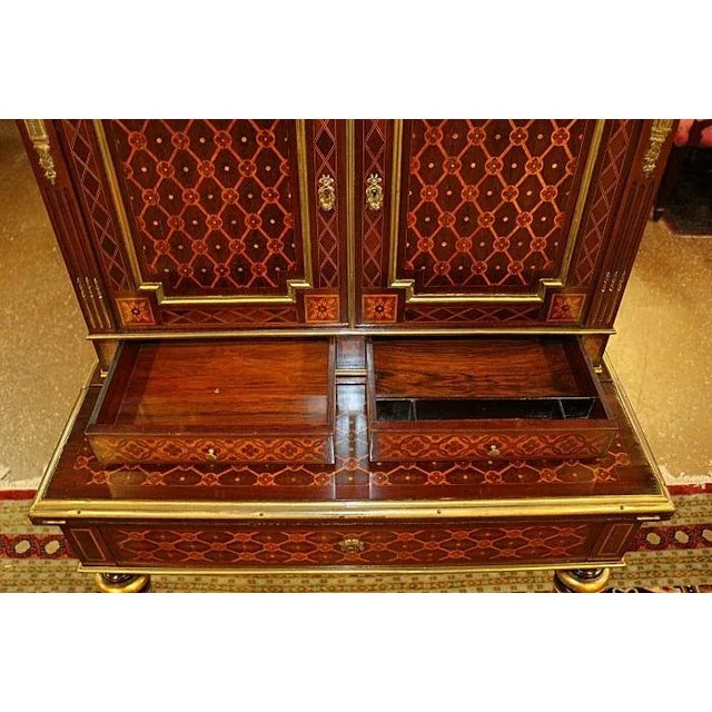 ​19th Century French Rosewood Inlaid Louis XVI Ladies Desk Bonheur Du Jour For Sale - Image 9 of 13