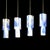 1960s Set of 4 Mid-Century Blue & White Murano Glass Cylindrical Pendants by Venini For Sale - Image 5 of 18