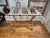 Shabby Chic Vintage Folding Luggage Rack / Quilt Stand With Floral Needlepoint Straps For Sale - Image 3 of 8