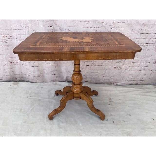 Italian Italian Sorrento Inlaid Side Table For Sale - Image 3 of 11