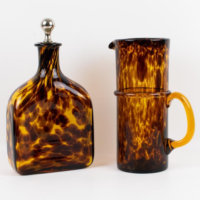 Rare 1960 Christian Dior Cocktail Ensemble by Empoli – Tortoiseshell ArtGlass with Original Label An extraordinary find...