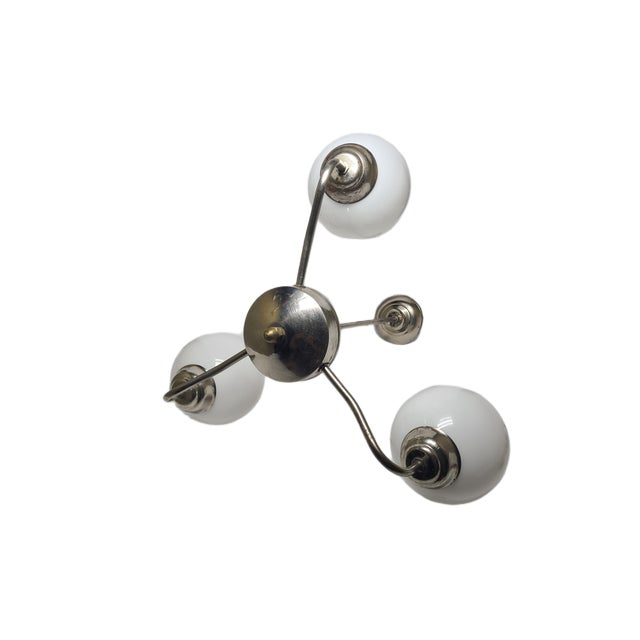 Art Deco Style Chandelier, Poland, 1960s For Sale - Image 9 of 11