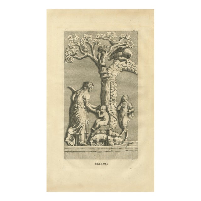 After Bernard de Montfaucon, Bellori Roman Relief with Children and Animals, 1721, Engraving For Sale