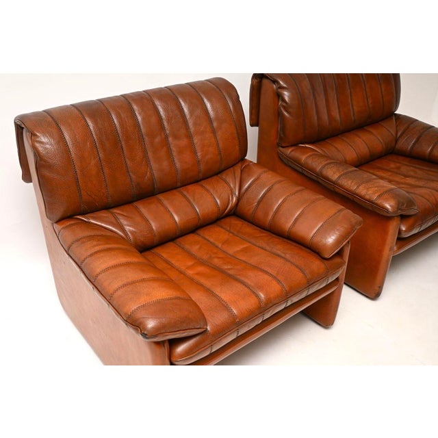Brown Vintage DS 86 Chairs in Leather from De Sede, 1960, Set of 2 For Sale - Image 8 of 11