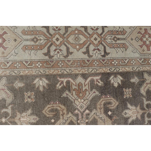 Green Turkish Sivas Rug With Tribal Motifs in Brownish Green, L. Green & Multi Colors 10'5 X 12'11 For Sale - Image 8 of 12