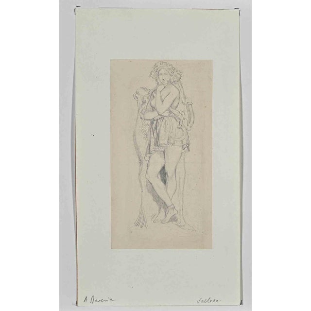 Achille Devéria, Figure of Woman, Drawing, Early 19th Century For Sale