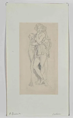 Achille Devéria, Figure of Woman, Drawing, Early 19th Century